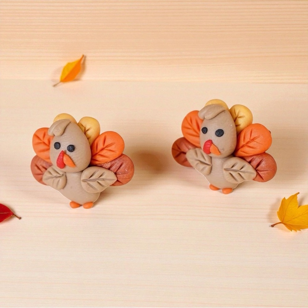 🧡🆕🧡Colorful Turkey Stud Earrings